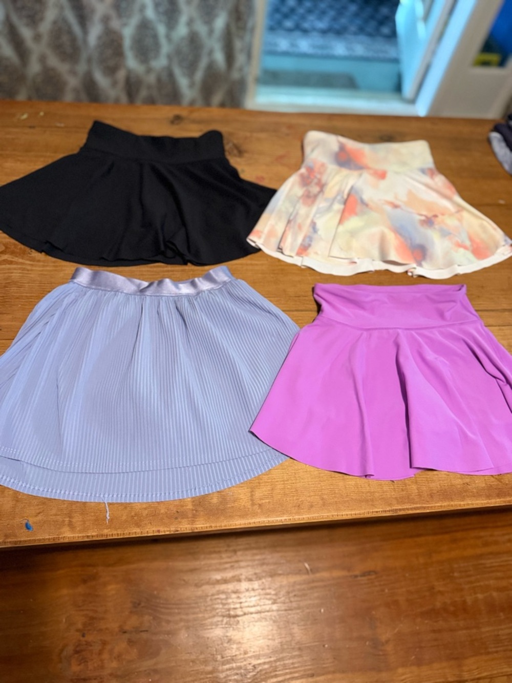 Kids Skorts in Black, Lilac, Pink, and Watercolor